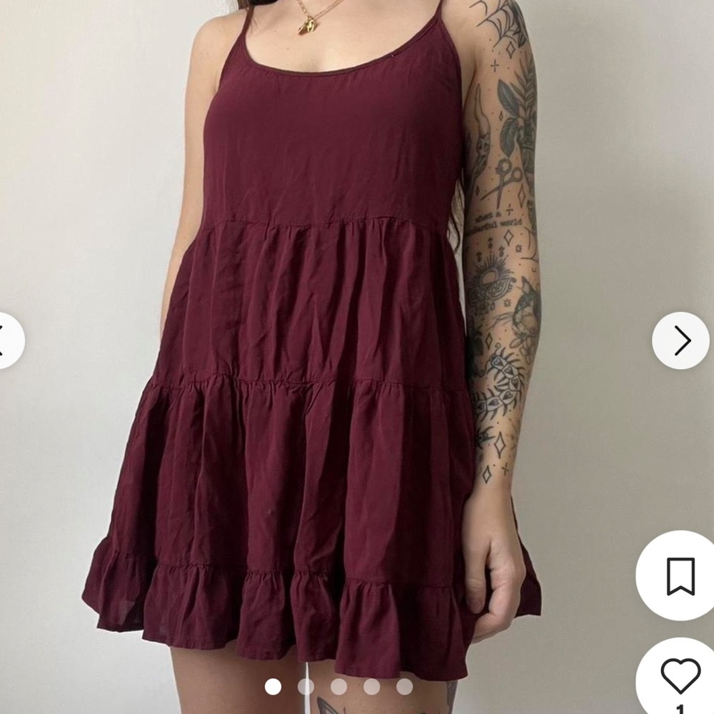 Brandy Melville Deep Red Mini Dress